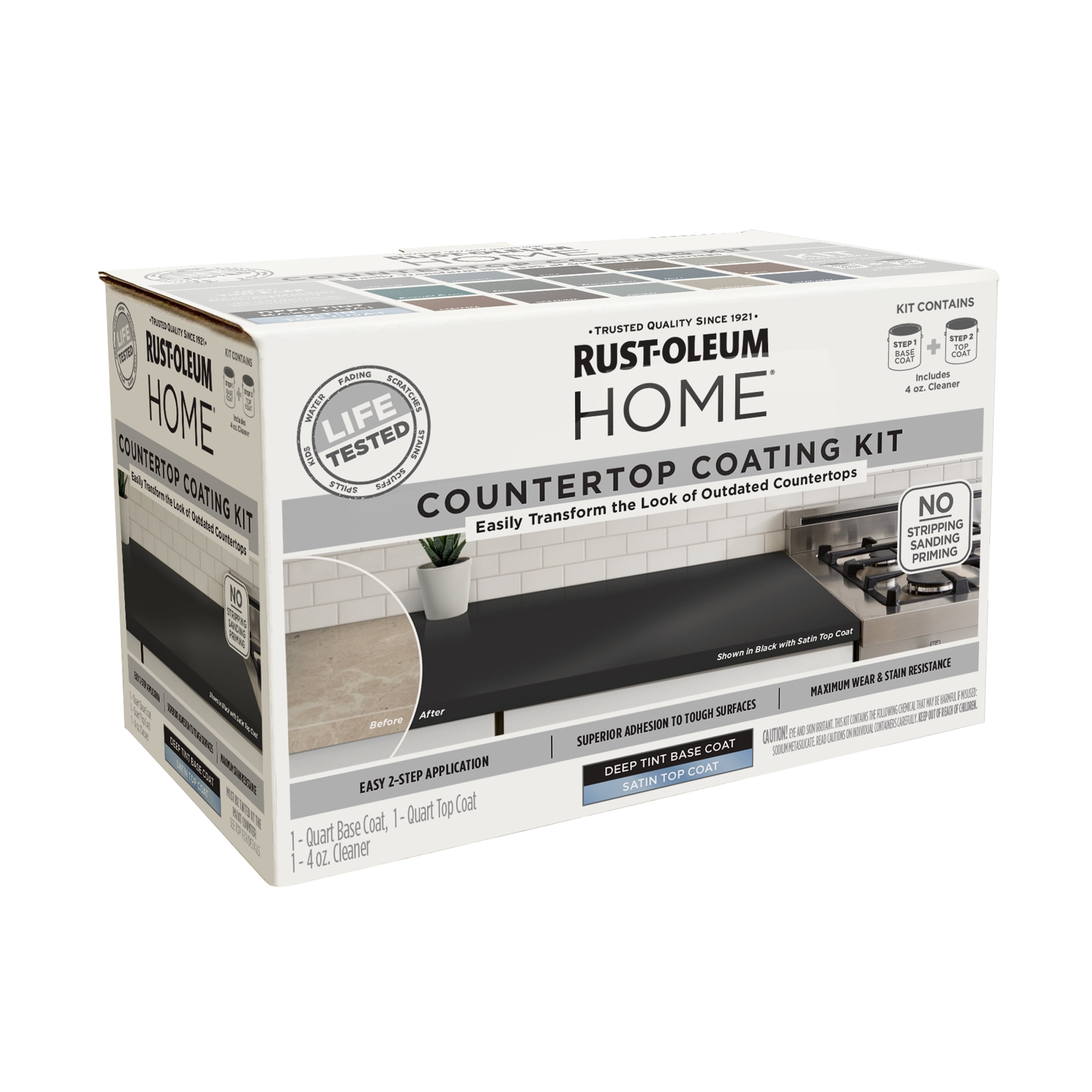 Kona, Rust-Oleum HOME Countertop Satin Coating Kit-38496312T, Quart
