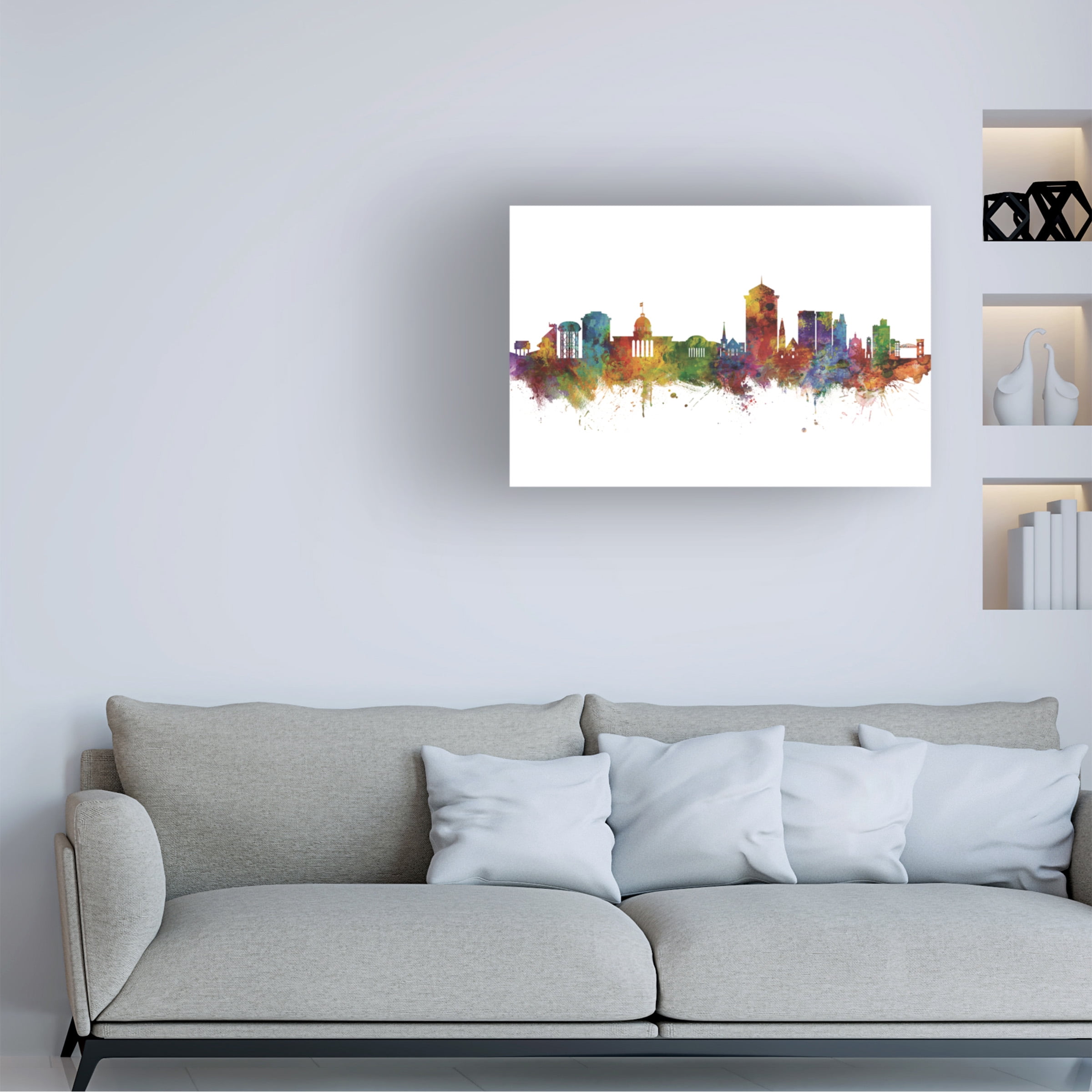 Michael Tompsett 'Montgomery Alabama Skyline' Canvas Art