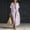 *Purple, variant on ClodeEU Women's Striped V Neck Short Sleeve Linen Blend Midi Dress, Casual Loose Swing Sundress with Pockets Black,Women's Plus L