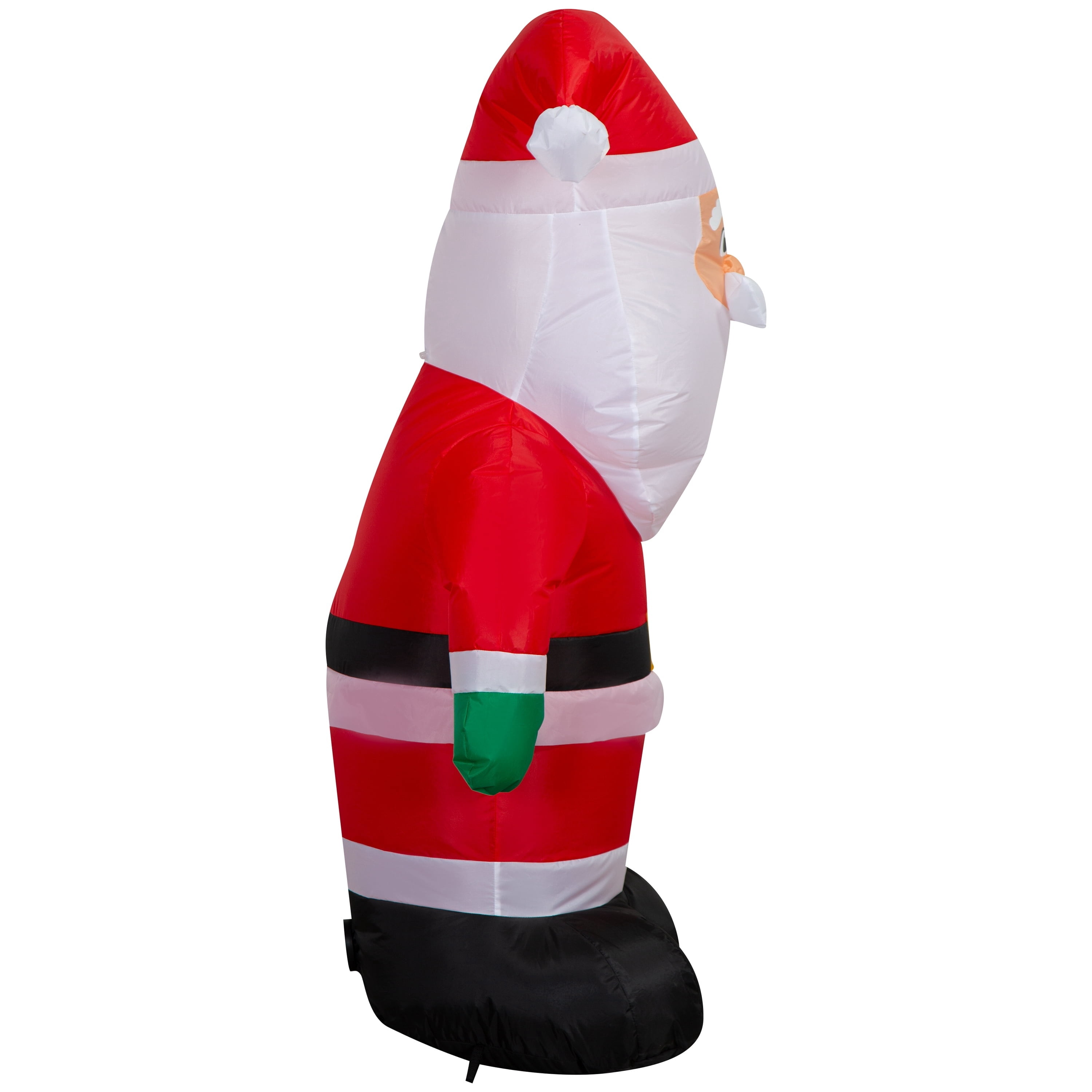 Multicolor Santa Christmas Airblown Yard Inflatable, 4', by Holiday Time