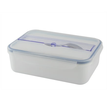 Home School Office Plastic Dual Compartments Salad Food Storage Lunch (Best Way To Store Bagged Salad)