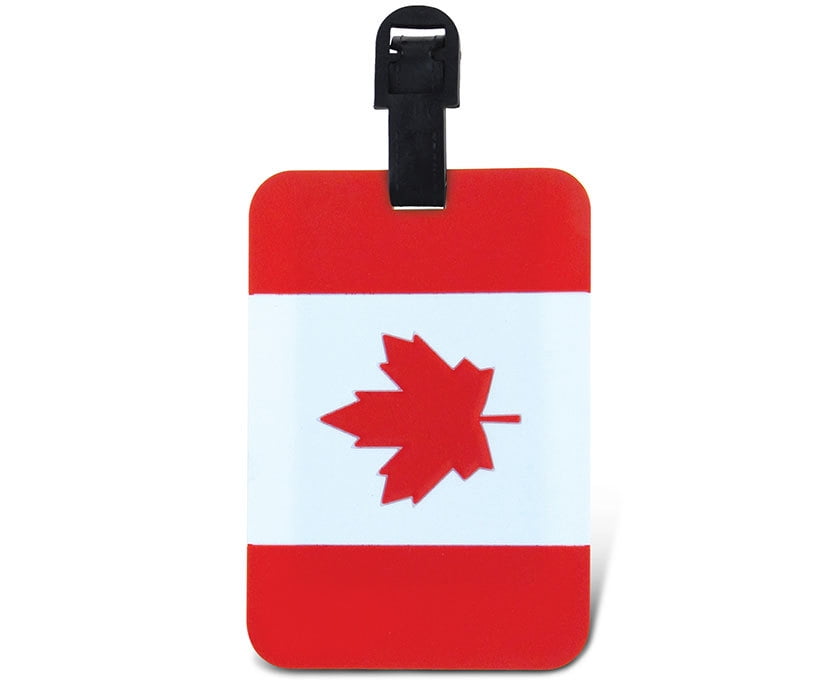 Puzzled Canadian Flag Luggage Tag - Unique Canada Flag Novelty Travel Tags For Luggage, Cute Maple Leaf Flag Travel ID Identification Label For Suitcase, Backpack and Sports Bag - Tags for Men & Women