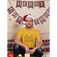 thumbnail image 2 of Father Christmas Santa Claus And Reindeers Men Gold T-Shirt, Male Small, 2 of 4