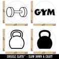 thumbnail image 2 of Gym Workout Dumbbell Weights Kettlebell Rubber Stamp Set for Scrapbooking Crafting Stamping - Medium 1 Inch, 2 of 7