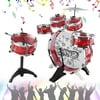 Spare Parts Kids Junior Drum Kit Kids Junior Drum Kit Children Tom Drums Cymbal Stool Drumsticks Set Musical Instruments Play Learning Educational Toy Gift Red
