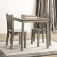 thumbnail image 2 of Humble Crew, Grey Kids Wood Table and 2 Chairs Set, Square, 2 of 2