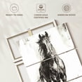 thumbnail image 6 of Elephant Stock Rustic Black Stallion I Wall Art - Vertical Multi Panel Canvas - Living Room Wall Decor - Animal Multi Panel - Black And Gray Decor By Ethan Harper - 32" x 50", 6 of 8