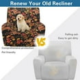 thumbnail image 5 of Renewold Dachshund Maple Leaf Reclining Sofa Cover Heavy Duty Couch Protector 4 Pieces Recliner Cover Machine Washable Lazy Boy Recliner Chair Slipcover Fall Decor for Pets, Dogs, Cats, 5 of 8