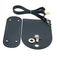 thumbnail image 4 of Sharplace Bag Bottom for Crochet Crochet Bag Making Set with Holes PU Leather DIY Bag Accessories Shoulder Strap for Tote Handbag Parts Black, 4 of 10