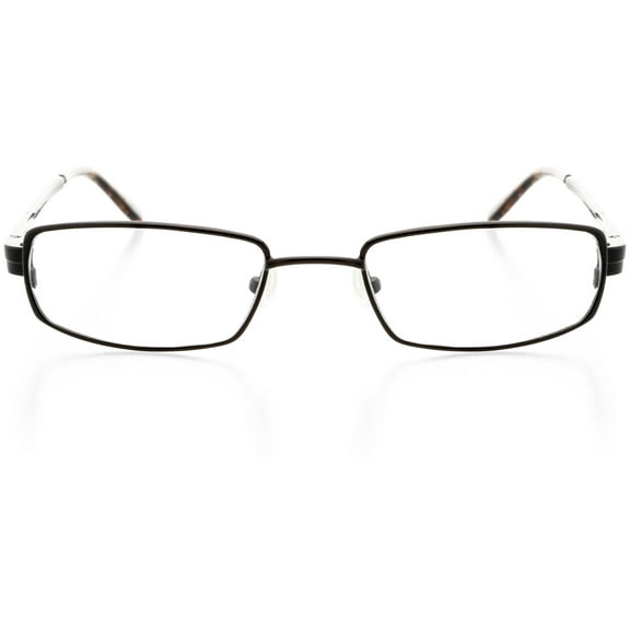 Unisex Optical Eyewear - Rectangle Shape, Metal Full Rim, Black