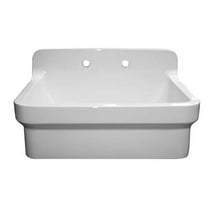 Old Fashioned Country Fireclay Utility Sink with High Backsplash