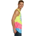 thumbnail image 3 of Port & Company Tie Dye Tank Top-L (Neon Rainbow), 3 of 6