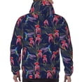 thumbnail image 7 of Pofeuu Flowers And Humming Bird Print Mens Casual Hooded Collar Drawstring Hoodies Pullover Sweatshirts Casual Long Sleeve Shirts-X-Large, 7 of 7
