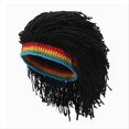 thumbnail image 2 of A Peluca Gorros para Hombre Gorra de Hip Hop Ganchillo Hecho una Mano Gorro Cálido de Invierno Gorro Halloween Navidad Regalos de Cumpleaños Peluca Divertida para Fiesta, 2 of 5