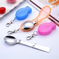 thumbnail image 2 of Alician 304 Stainless Steel Outdoor Portable Folding Spoon Fork Camping Picnic Tool Tableware, 2 of 8
