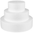 thumbnail image 1 of 3pcs Round Cake Mini Dummy Cake for Wedding Display Window Fondant Cake Decorating Practice Mould, 1 of 2