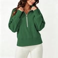 thumbnail image 4 of BUIGTTKLOP Cropped Sweatshirts for Women Half Zip Lightfleece Lined Pullover Tops Fall Fashion Clothes 2026, 4 of 8