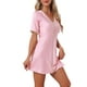 thumbnail image 4 of INSPIRE CHIC Camisón de Mujer Floral Suave con Cuello en V de Manga Corta Ropa de Casa XL Rosa, 4 of 6