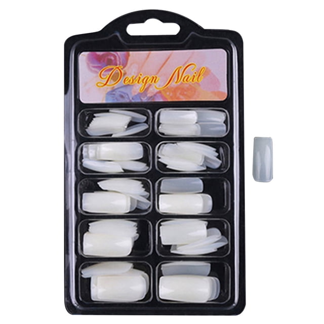 100 Uds Nail Art media cubierta completa uñas postizas artificiales puntas manicura 02 #