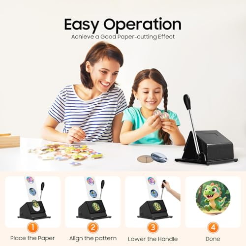 2.28" Round Punch Die Cutter,Button Paper Cutter,Cutting Round Hole Circular Card Puncher,Graphic Badge Button Mould Punch Press Machine for Cardstocks