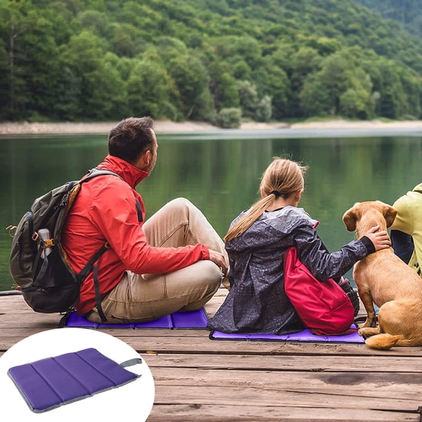Colchoneta de camping plegable de algodón perlado | Colchoneta ligera y portátil para pícnic | Cómoda colchoneta para acampar al aire libre, senderismo y playa | Cojín de viaje plegable