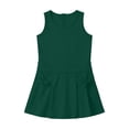 thumbnail image 2 of Girls' Uniform Dress Sleeveless Jumper Dress with Bow-Tie, Pleated Hem & Pockets (Green 9-10 Years), 2 of 6