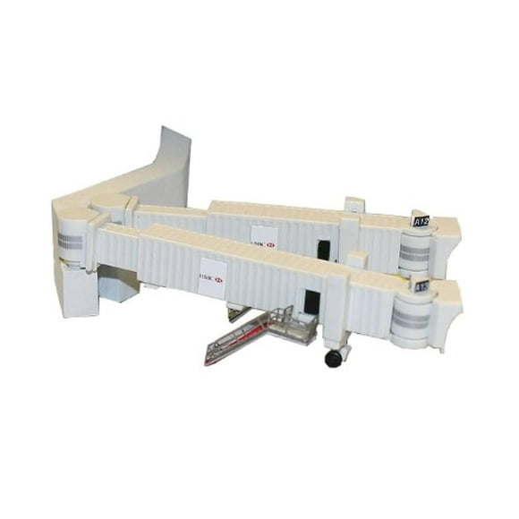 Gemini Jets Airbridge Set 2 with 3 Dual Widebody Jet Bridges and Airport Adapters, 1:400 Scale