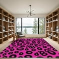 thumbnail image 2 of ODIKA 6'x9' Machine Washable Non-Slip Area Rug, Pink Cheetah Spots Wild Animal Print High Traffic Rug, Pink, 900308, 2 of 7