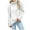 White, variant on Homenesgenics Womens Tops under $5 Fleece Warm Women Solid Long Sleeve Pullove TurtleNeck-Neck Casual Sweater Tops Green S