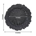 thumbnail image 3 of Efavormart 6 Pack 13" Round Black  Plastic Reef Charger Plates Ruffled Rim Dinner Charger Plates For Weddings Events, 3 of 11