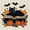 Cute Halloween Cat, variant on Yayeee 6 PCS Drink Coasters with Holder Set Woven Absorbent Round Tabletop Hot Pad, Cute Halloween Cat