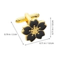thumbnail image 2 of unbranded 2Pares Cufflinks Para Camisas Floral Japonés Accesorios Versátiles De Negocios, 2 of 6