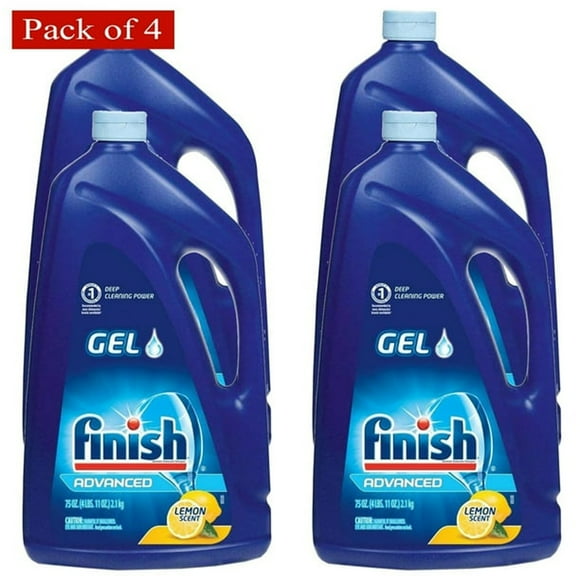 Finish Détergent pour Lave-Vaisselle Automatique Gel Parfum Avancé, Parfum Citron, 75 oz. (Lot de 4) 18,75 $ Ch.
