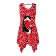 thumbnail image 4 of FUIALDOLG Summer Sleeveless Dress for Women Red Love Hearts Black Cat Dresses Trendy Casual Pleated Sundress with Pocket,for Teacher,Dating,Girlfriend,L, 4 of 7