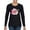 Black, variant on Nobody Fights Alone Watercolor Sparkles Breast Cancer Awareness Womens Graphic Long Sleeve T-Shirt, Heather Grey, Medium