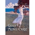 thumbnail image 2 of Ximines, Elio 11x14 Black Ornate Wood Framed with Double Matting Museum Art Print Titled - Golf Monte Carlo, 1900, 2 of 4