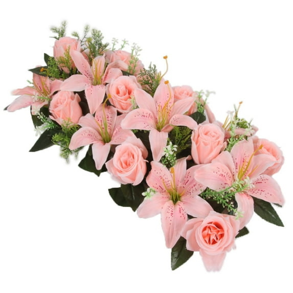 OPOLSKI 18 Pcs Artificial Flowers Delicate DIY Artificial Rose Lily Flowers for Household