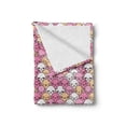 thumbnail image 2 of Anime Soft Flannel Fleece Throw Blanket, Pattern with Funny Kawaii Faces Showing Various Different Emotions, Cozy Plush for Indoor and Outdoor Use, 70" x 90", Pale Pink White, by Ambesonne, 2 of 6