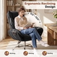 thumbnail image 5 of Hawsaiy Big and Tall Office Chair, Flip Armrests with Side Pockets, Comfy Criss Cross Office Chair with Extra-Wide Plush Seat, 150° Reclining Executive Office Chair, Chenille Upholstery, Black, 5 of 12