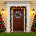 thumbnail image 4 of CozeLy Artificial Needle Red Christmas Wreath for Front Door Window, Christmas Hanging Decorations Winter Holiday Wreath Christmas Door Decor, 4 of 7