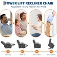 thumbnail image 3 of IdealHouse Power Lift Recliner Chair, Oversized Electric Recliners for Elderly With Heat and Massage, Home Theater Seat With 2 Cup Holders Side, Electric Glider Reclining Single Sofa Chair, 3 of 8