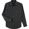 thumbnail image 1 of Camisa con Botones en espiga Tasso Elba para hombre color negro extragrande, 1 of 1