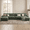 Green, variant on 159" Oversized L-Shaped Modular Sectional Sleeper Sofa,Beige Chenille Modern 6-Seater Sectional Couch with Movable Ottoman for Living Room