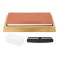 thumbnail image 1 of Juego de piedra para afilar cuchillos de cocina con Base, guía angular de piedra aplanadora, grano 3000 8000, piedra de afilar de corindón blanco, 1 of 10
