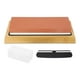 thumbnail image 1 of Juego de piedra para afilar cuchillos de cocina con Base, guía angular de piedra aplanadora, grano 3000 8000, piedra de afilar de corindón blanco, 1 of 10