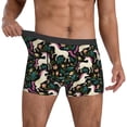 thumbnail image 3 of Men's Boxer Briefs, Cartoon Cute Horse Flower Plant Soft Comfy Mens Underwear Boxer Briefs Breathable With Widen Waist, 3 of 7
