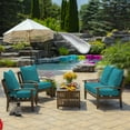 thumbnail image 6 of ARDEN Outdoor Foam Deep Seat Cushions Set, 24x24, Premium High-Density Foam, Never Flattens, Weather-Proof for Patio Chair Sofa Couch, Lake Blue Leala, 6 of 10