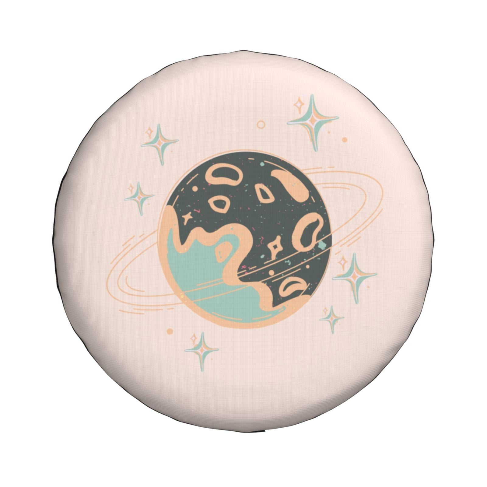 Waterproof Spare Wheel Cover, Pink Space Adjustable Wheel Cover For Jeep Trailer RV SUV