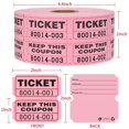 thumbnail image 3 of 500-Pack Tactical Draw Tickets, Double Roll, Event Tickets, Admission, Classroom Awards, Fundraising & Prizes - Pink, 3 of 5