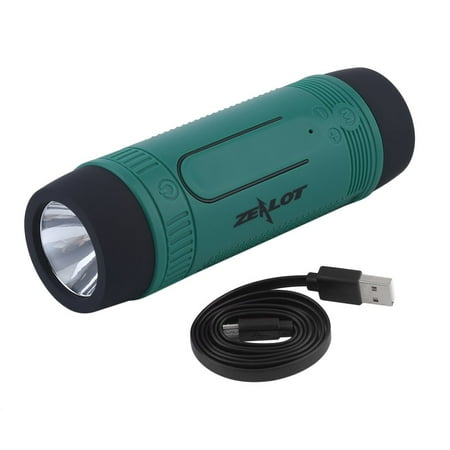 ZEALOT Portable blueto oth Outdoor Waterproof pow er bank Flashlight Speaker
